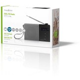 Nedis DAB+ Radio met Klok & Alarm - 4,5 W - Grijs/zwart