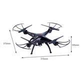 Syma X5SC LED Drone Explorers 2 met HD Camera - Zwart