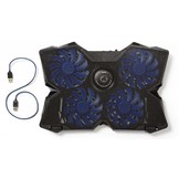 Nedis GNCR200BK LED Gaming Laptop Koeler - 15 - 19"