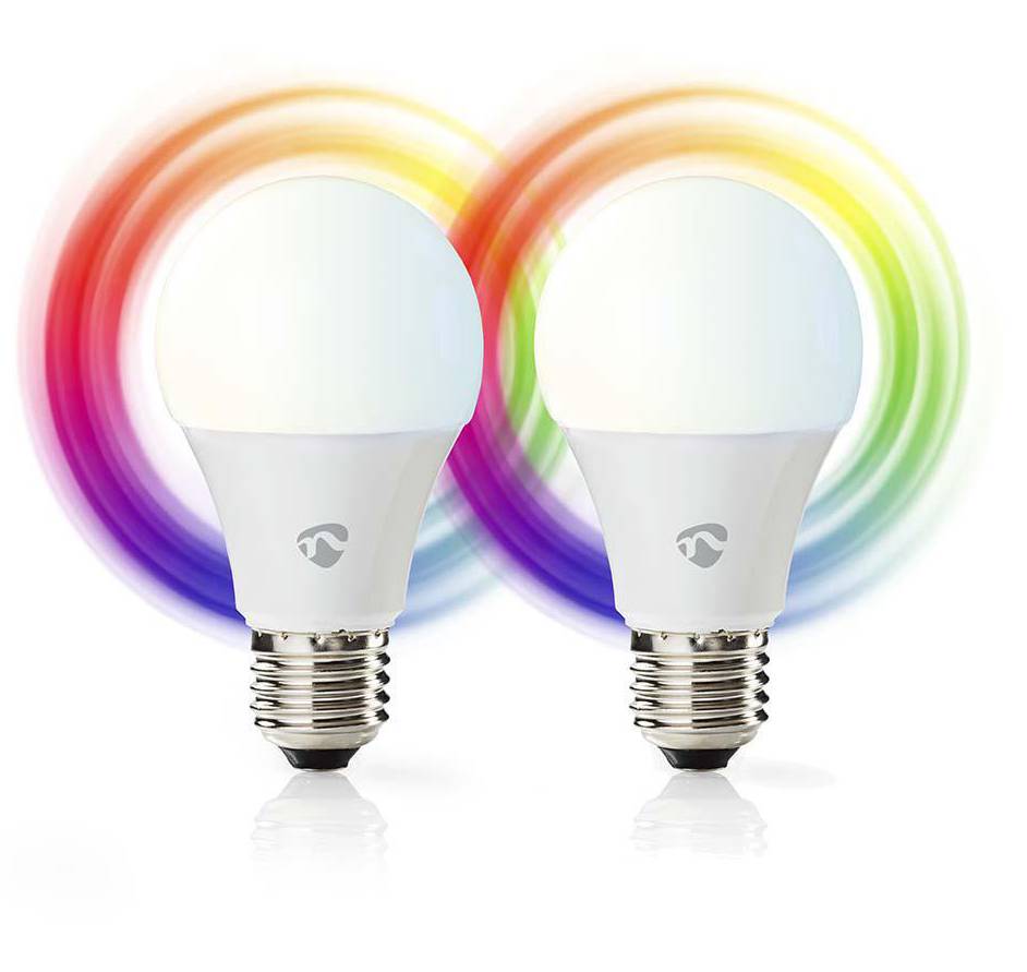 Nedis WIFILC20WTE27 E27 Smart LED Lampen Colours - 2-pack