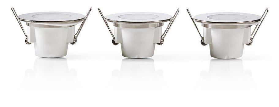 Nedis LEDSDOWNL3P LED Inbouwspot 2700 K - 3-pack