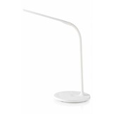 Nedis LTLGQ3M1WT Touch LED Tafellamp met Draadloze Qi Oplader - Wit