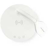Nedis LTLGQ3M1WT Touch LED Tafellamp met Draadloze Qi Oplader - Wit