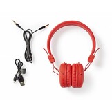 Nedis HPBT1100RD On-ear Bluetooth Koptelefoon - Rood