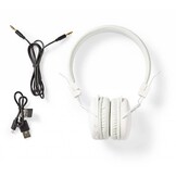 Nedis HPBT1100WT On-ear Bluetooth Koptelefoon - Wit
