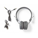 Nedis HPBT1100GY On-ear Bluetooth Koptelefoon - Grijs