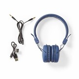 Nedis HPBT1100BU On-ear Bluetooth Koptelefoon - Blauw