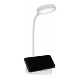Smartwares IDE-60039 LED Tafellamp met Draadloze Qi Oplader - Wit