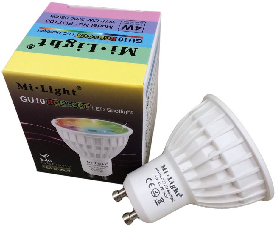 Mi-Light GU10 RGB+CCT LED Spot 4 W - Wi-Fi