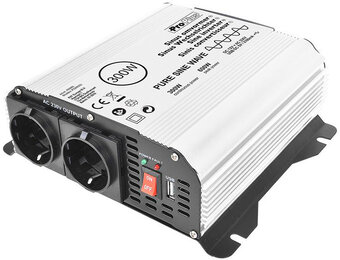 ProPlus Sinus-omvormer 12-230V met USB - 300 W/600 W