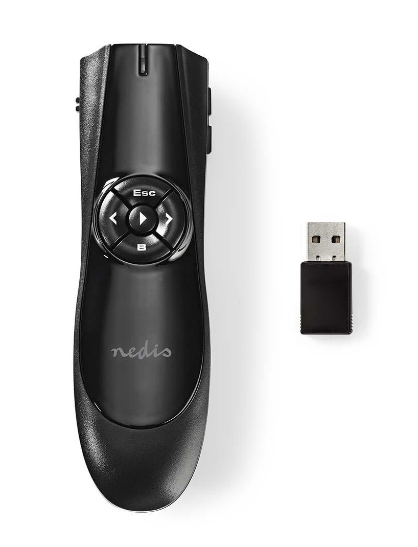Nedis Presenter Draadloos WLPSRL101BK - Rode Laser