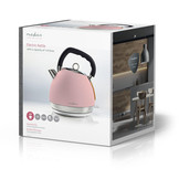 Nedis KAWK520EPK Elektrische Waterkoker Soft-touch 1,8L - Roze