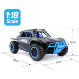 HB DK1802 Racing Rally RTR 4WD 2.4GHz 1:18 - Zwart