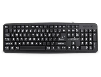 Esperanza Florida USB Toetsenbord met Grote Tekens