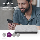 Nedis Qi Draadloze Oplader met Stoffen Bekleding 10W - Grijs