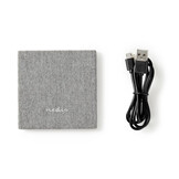 Nedis Qi Draadloze Oplader met Stoffen Bekleding 10W - Grijs