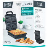 Teesa TSA3224 Wafelijzer (4 wafels, 1100 Watt)