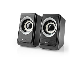 Nedis CSPR20020BK PC-luidspreker (18W, 2.0 stereo, 3,5mm jack)