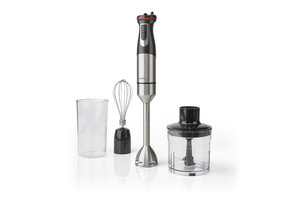 Nedis KAHB400CAL Handblender (RVS, 800W, 4-in-1-mixerset)