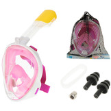 Full Face Mask met Snorkelmasker (Roze, GoPro houder)