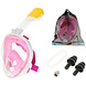 Merkloos Full Face Mask met Snorkelmasker (Roze, GoPro houder) Merkloos Full Face Mask met Snorkelmasker (Roze, GoPro houder)