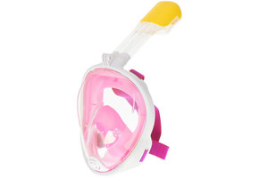 Full Face Mask met Snorkelmasker (Roze, GoPro houder)