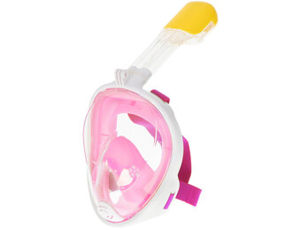 Full Face Mask met Snorkelmasker (Roze, GoPro houder)