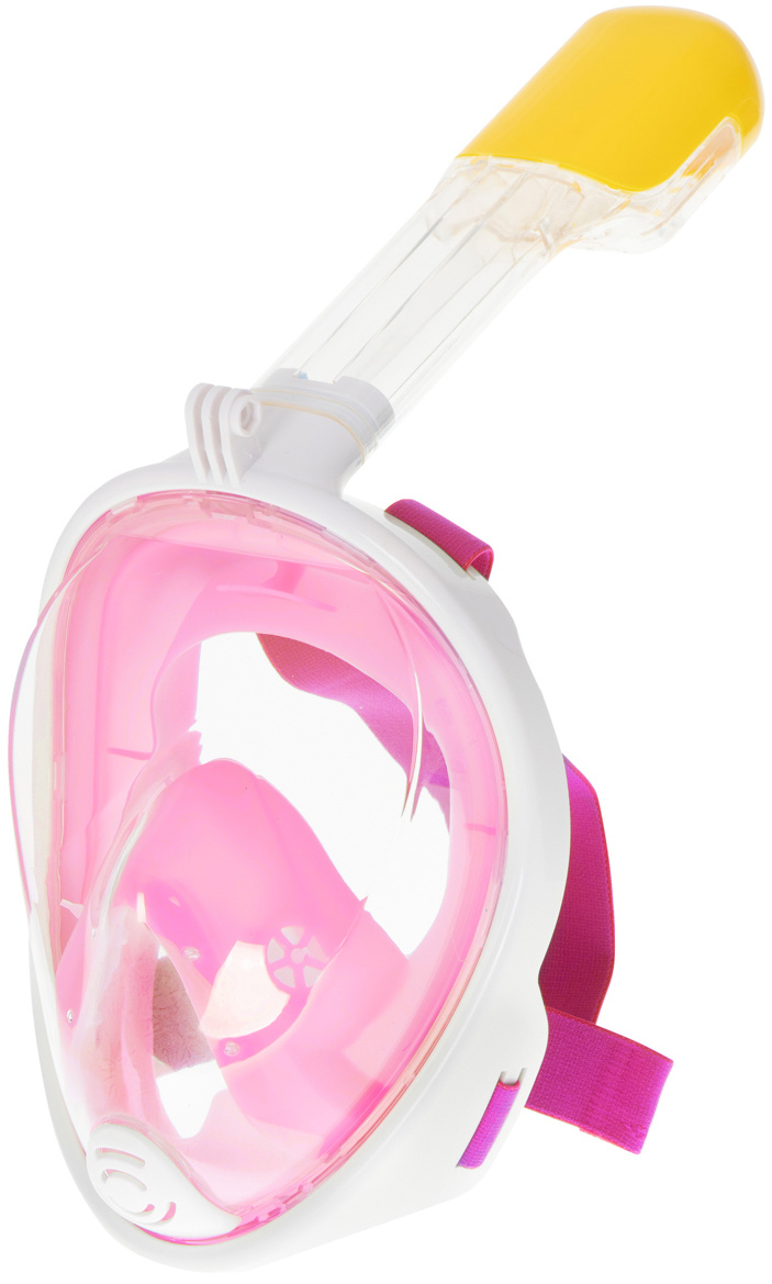 Full Face Mask met Snorkelmasker (Roze, GoPro houder)