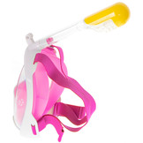 Full Face Mask met Snorkelmasker (Roze, GoPro houder)