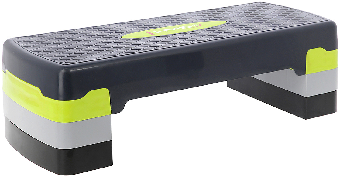 HMS AS002 Aerobic Fitness Stepbank (Groen, 3-traps, Verstelbaar)