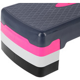 HMS AS002 Aerobic Fitness Stepbank (Roze, 3-traps, Verstelbaar)