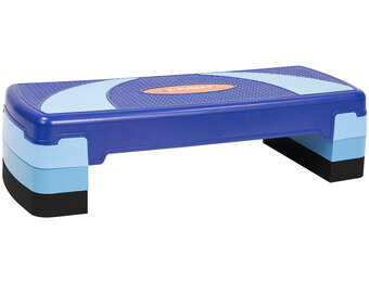 HMS AS004 Aerobic Fitness Stepbank (Blauw, 3-traps, Verstelbaar)