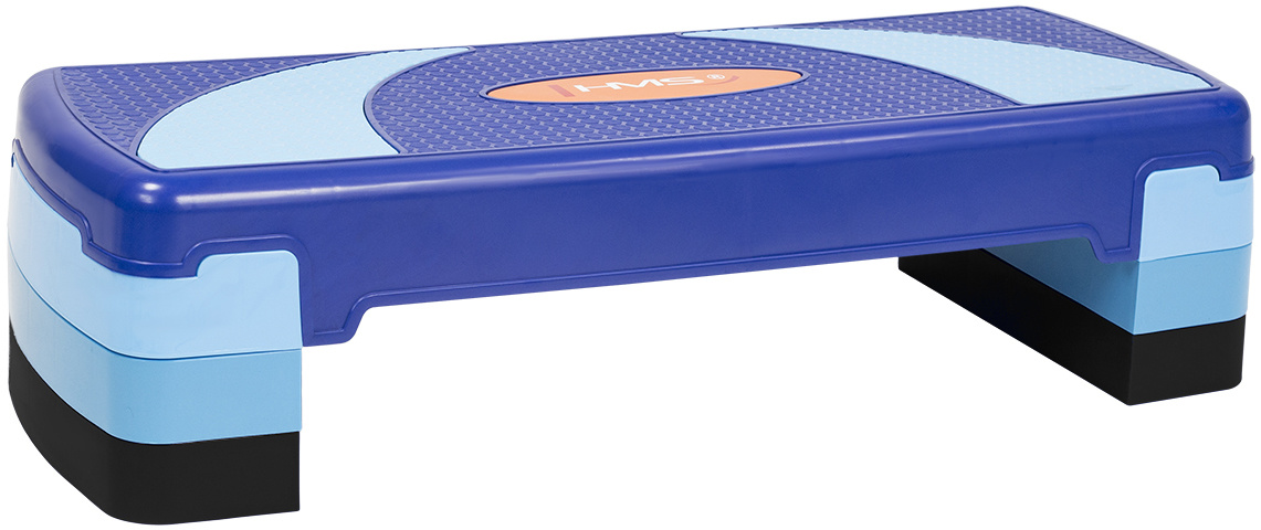 HMS AS004 Aerobic Fitness Stepbank (Blauw, 3-traps, Verstelbaar)