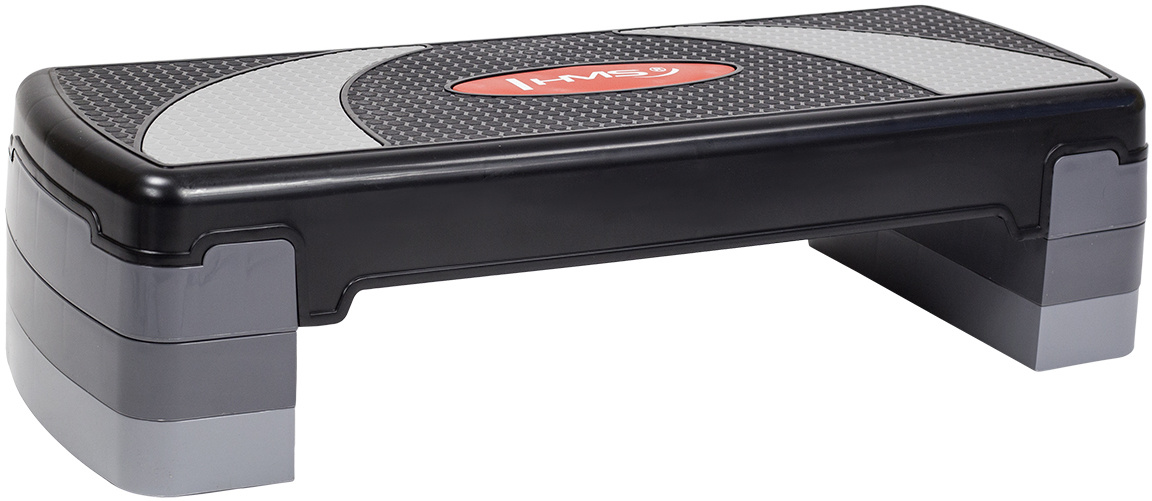 HMS AS004 Aerobic Fitness Stepbank (Zwart, 3-traps, Verstelbaar)
