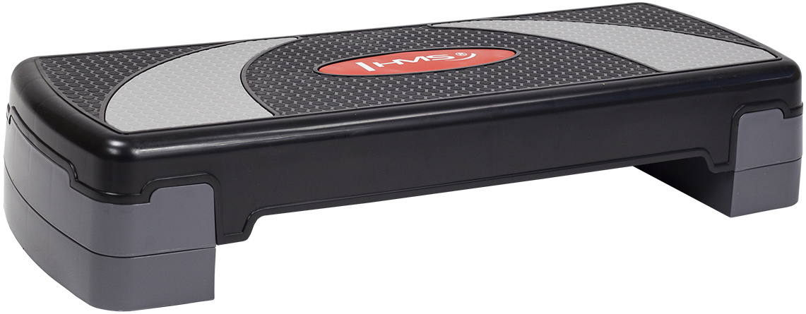 HMS AS004 Aerobic Fitness Stepbank (Zwart, 3-traps, Verstelbaar)