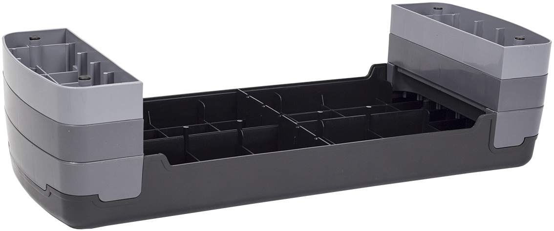 HMS AS004 Aerobic Fitness Stepbank (Zwart, 3-traps, Verstelbaar)