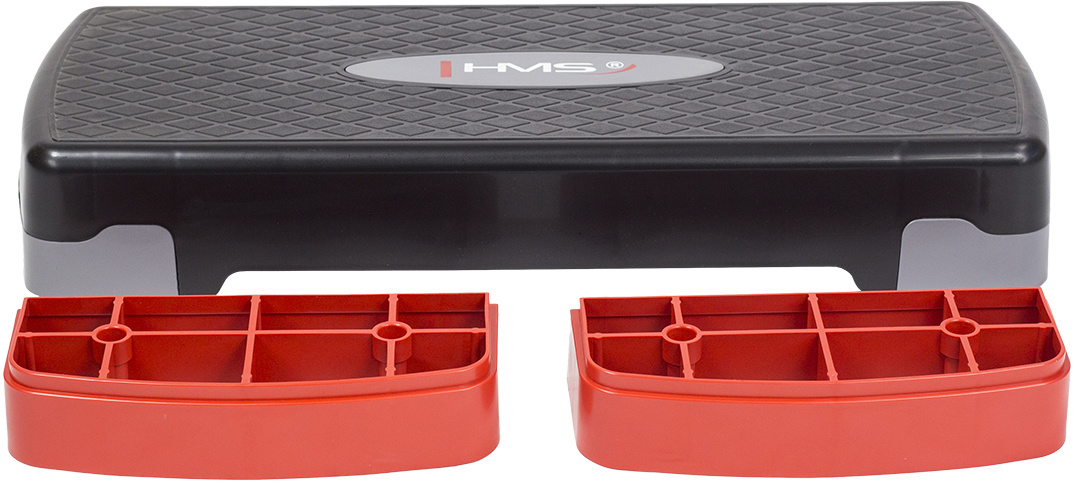 HMS AS003 Aerobic Fitness Stepbank (Rood, 2-traps, Verstelbaar)
