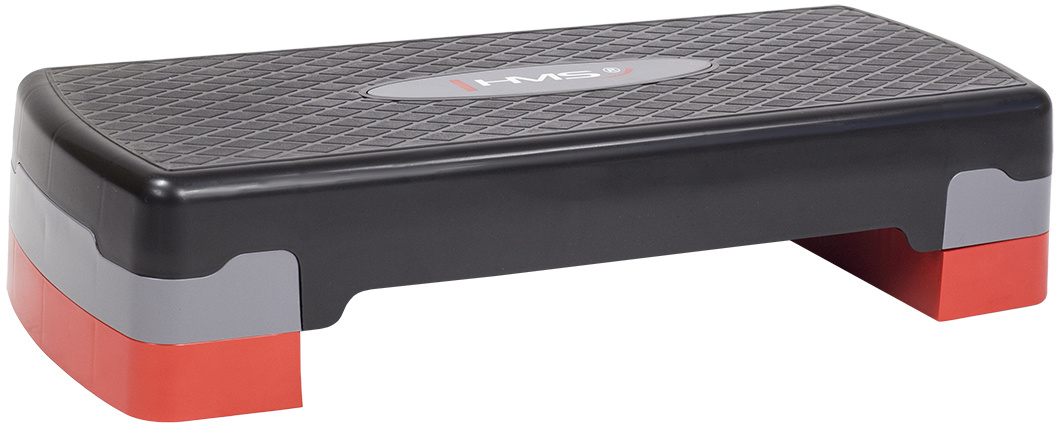 HMS AS003 Aerobic Fitness Stepbank (Rood, 2-traps, Verstelbaar)
