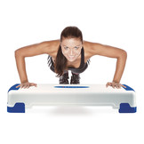 HMS AS005 Aerobic Fitness Stepbank (Wit, 3-traps, Verstelbaar)