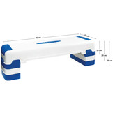 HMS AS005 Aerobic Fitness Stepbank (Wit, 3-traps, Verstelbaar)