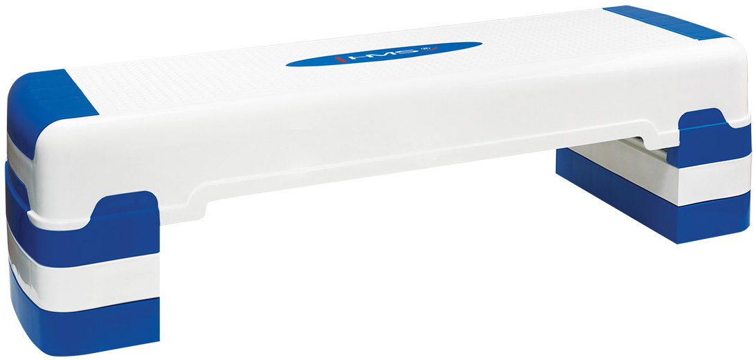 HMS AS005 Aerobic Fitness Stepbank (Wit, 3-traps, Verstelbaar)