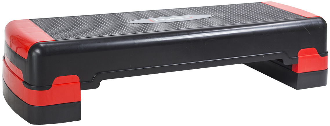 HMS AS005 Aerobic Fitness Stepbank (Rood, 3-traps, Verstelbaar)