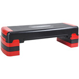HMS AS005 Aerobic Fitness Stepbank (Rood, 3-traps, Verstelbaar)