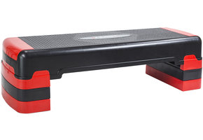 HMS AS005 Aerobic Fitness Stepbank (Rood, 3-traps, Verstelbaar)