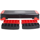 HMS AS005 Aerobic Fitness Stepbank (Rood, 3-traps, Verstelbaar)