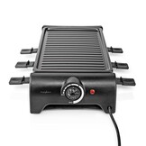 Nedis FCRA220FBK6 Gourmetstel voor 6 personen (Raclette, Grill, 1000W)