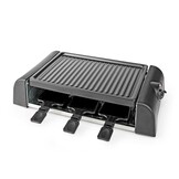 Nedis FCRA220FBK6 Gourmetstel voor 6 personen (Raclette, Grill, 1000W)