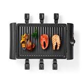 Nedis FCRA220FBK6 Gourmetstel voor 6 personen (Raclette, Grill, 1000W)