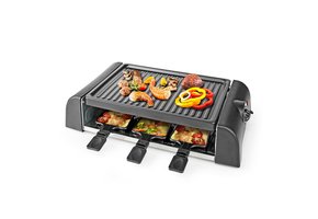 Nedis FCRA220FBK6 Gourmetstel voor 6 personen (Raclette, Grill, 1000W)