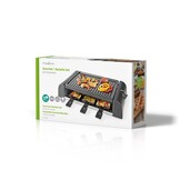 Nedis FCRA220FBK6 Gourmetstel voor 6 personen (Raclette, Grill, 1000W)